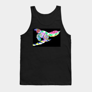 the bird dinosaur in feathered pattern ecopop Tank Top